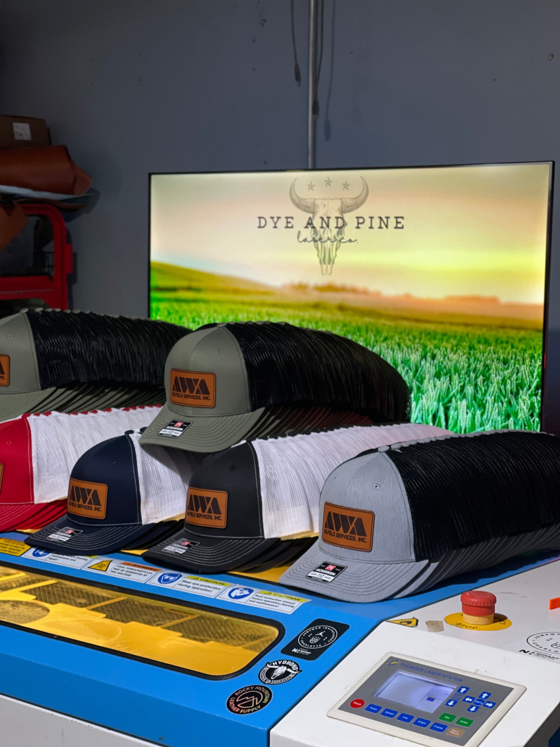 Custom Leather Patch Hats | Business Swag & Merchandise Hats Available - DyeandPine