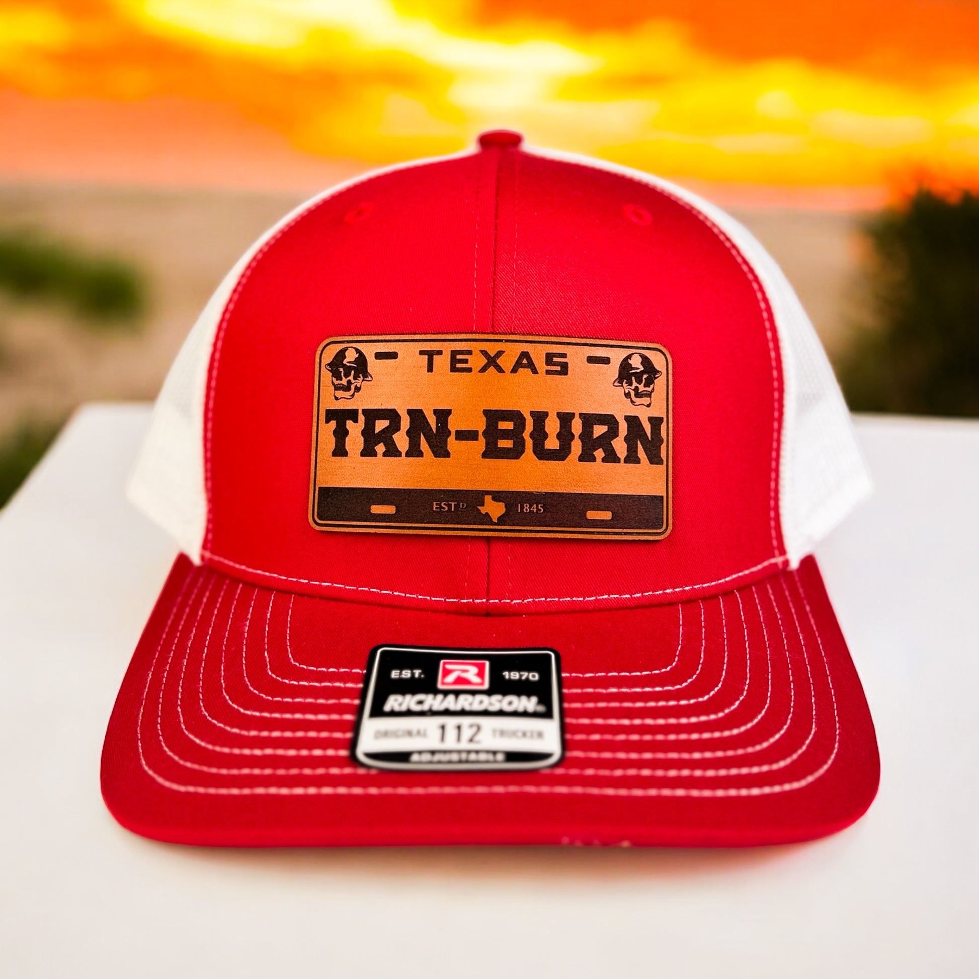 Turn n Burn Texas License Plate Hat | Oilfield Headwear - DyeandPine