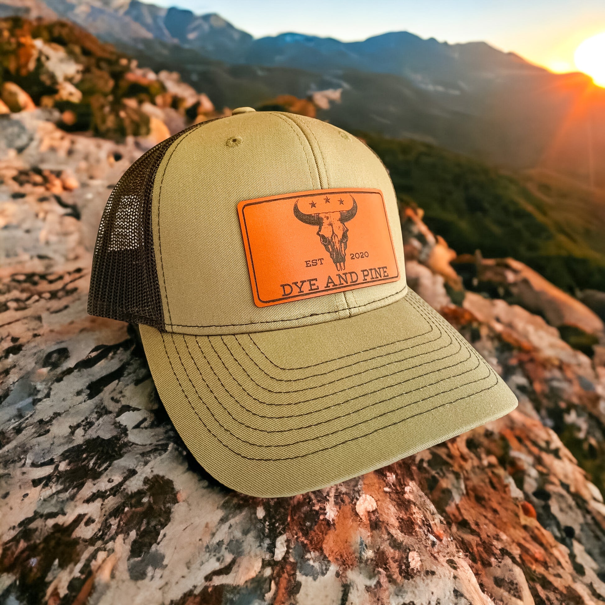 Custom Leather Patch Hats | Business Swag & Merchandise Hats Available - DyeandPine