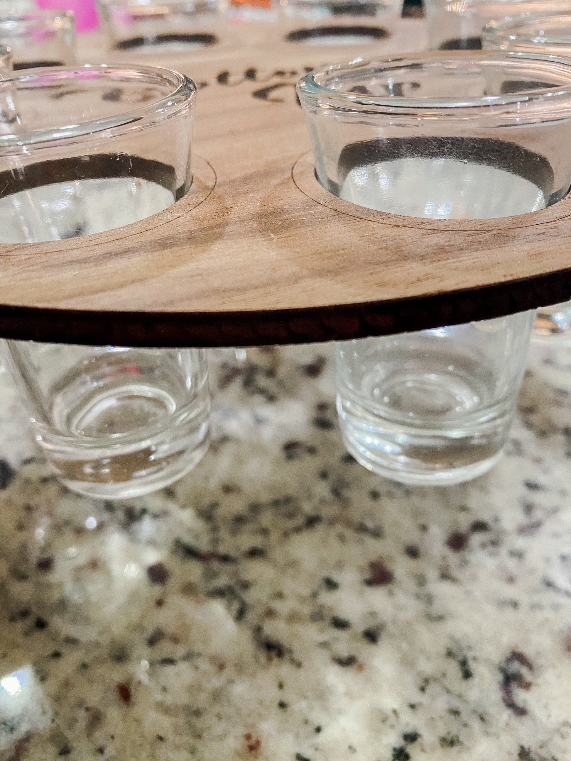 Shot Glass Holder, Shot Serving Tray, Shot Flight, Tequila Serving Tray, Housewarming Gift, Gift for Dad, Party Shot Tray, Personalized GIft - DyeandPine