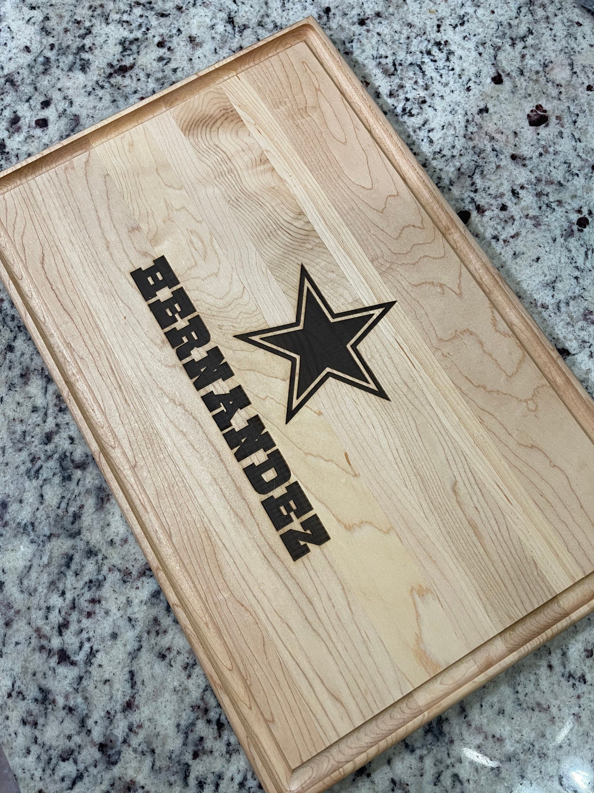 Personalized Cutting Board, Engraved Cutting Board, Football Cutting Board, Housewarming Gift, Anniversary Gift, Sports Gift for Men, Sports - DyeandPine