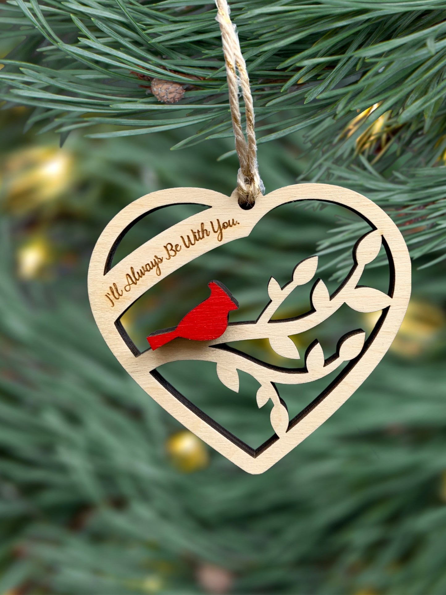 Cardinal Ornament | Personalized Sympathy Gift | Christmas Remembrance - DyeandPine