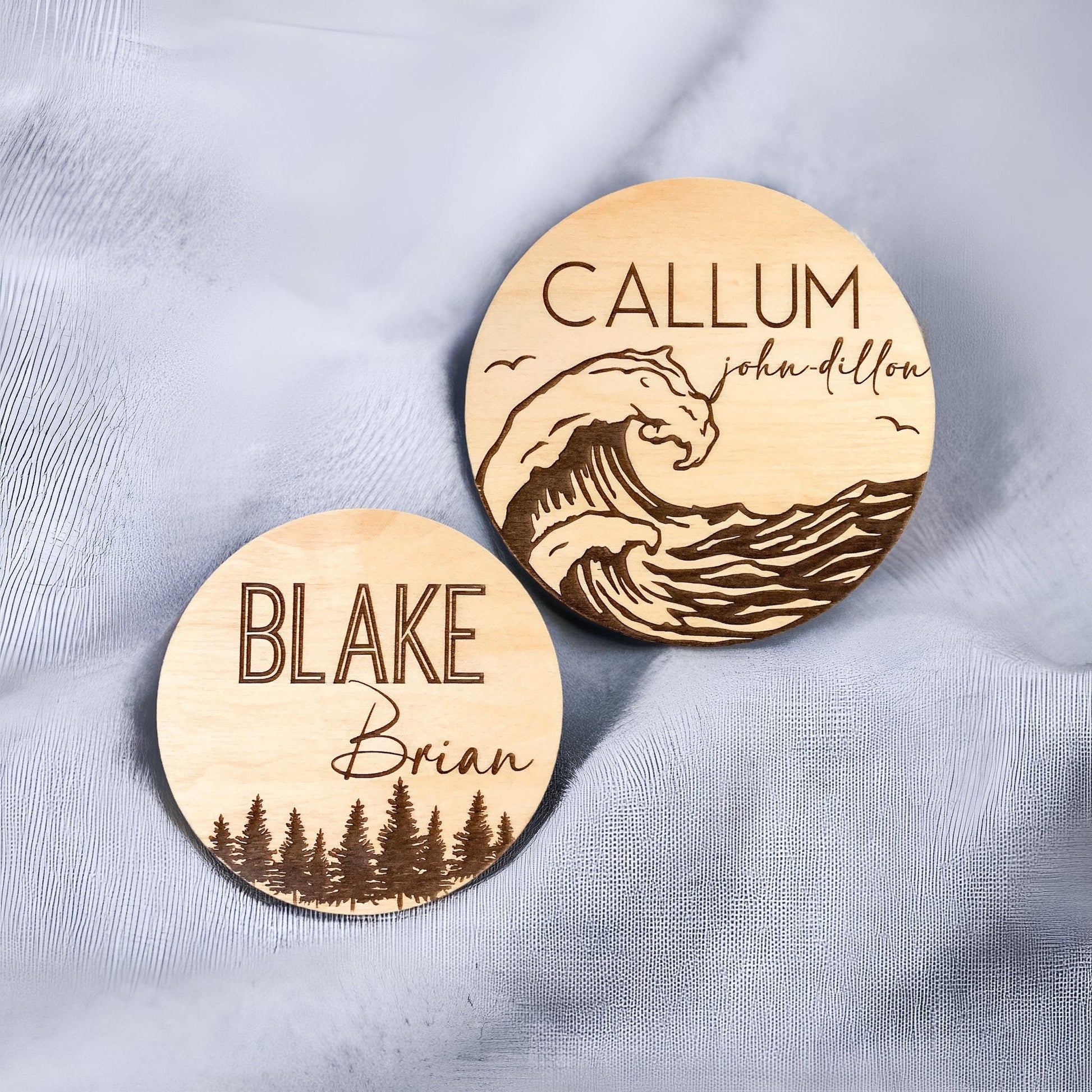 Baby Name Announcement Sign | Newborn Photo Prop - DyeandPine