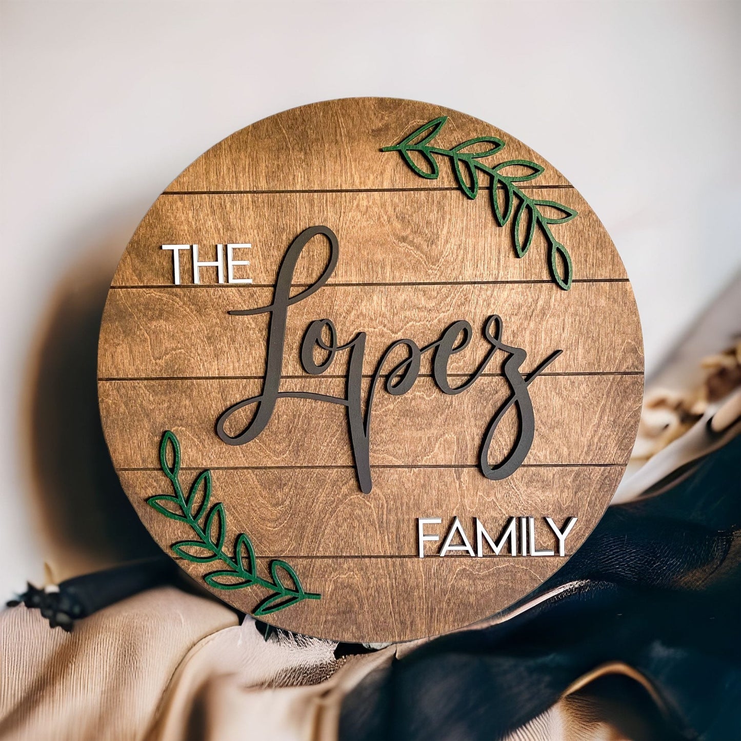 Front Door Hanger, Last Name Sign, Front Door Sign, Year Round Wreath, Anniversary Gift, Farmhouse Sign, Personalized Door Hanger, Door Sign