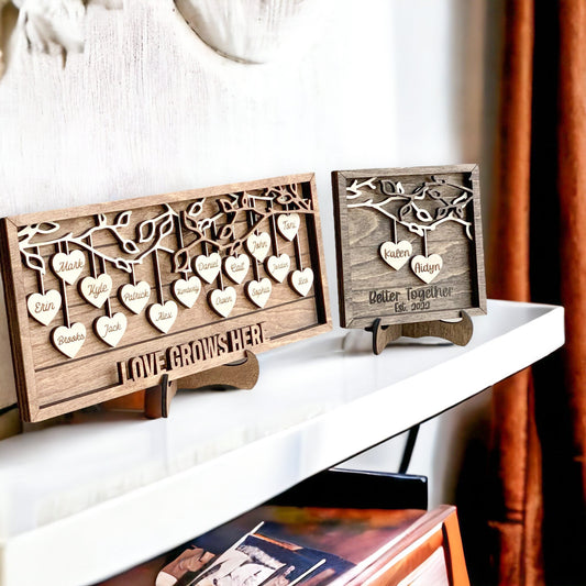 Personalized Family Tree, Family Tree Sign, Family Keepsake, Mother's Day Gift, Family Sign, Family Gift, Wooden Tree, Adoption Gift