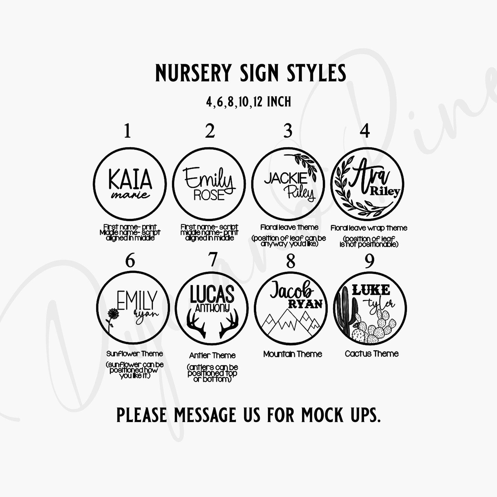 Baby Name Announcement Sign | Newborn Photo Prop - DyeandPine