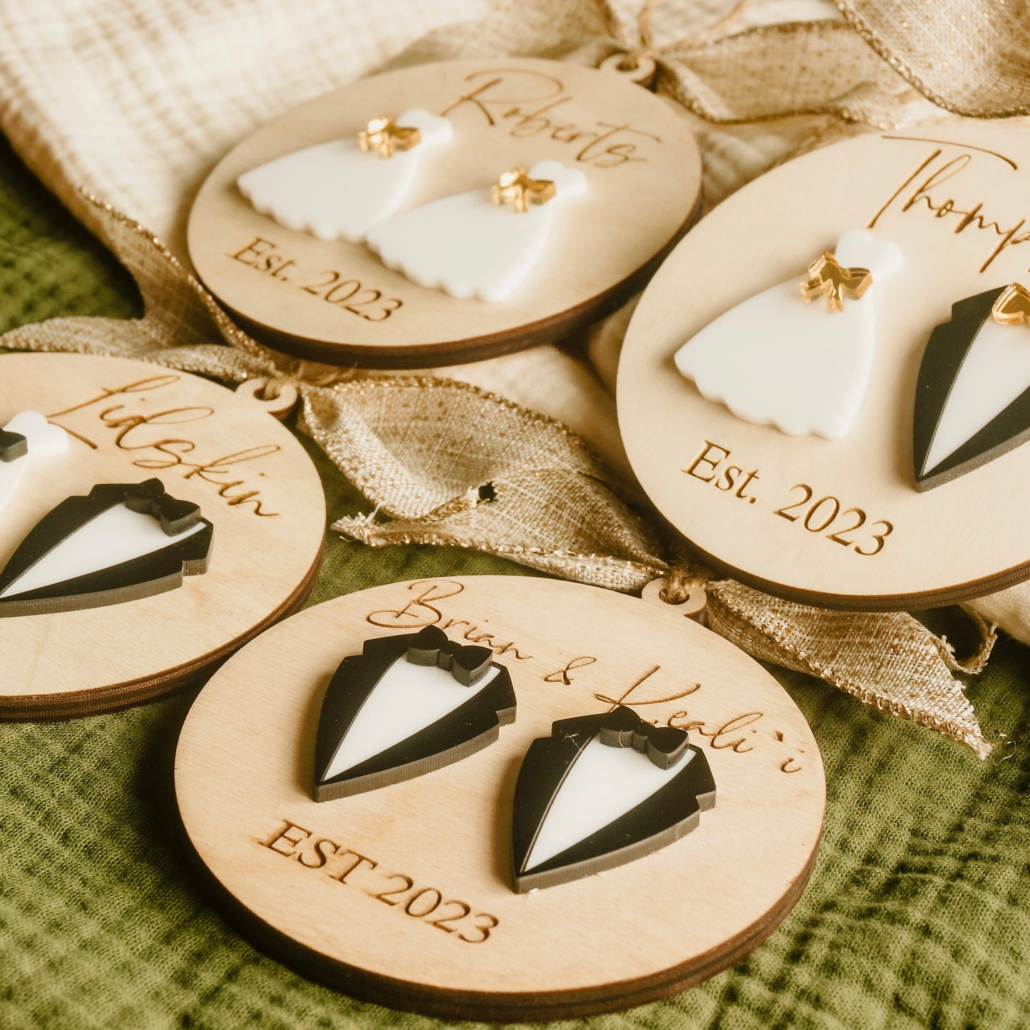 Wedding Christmas Ornament, Wedding Ornament, Mr and Mrs Ornament, First Wedding Ornament, Newlywed Christmas Gift, Couples Wedding Gift