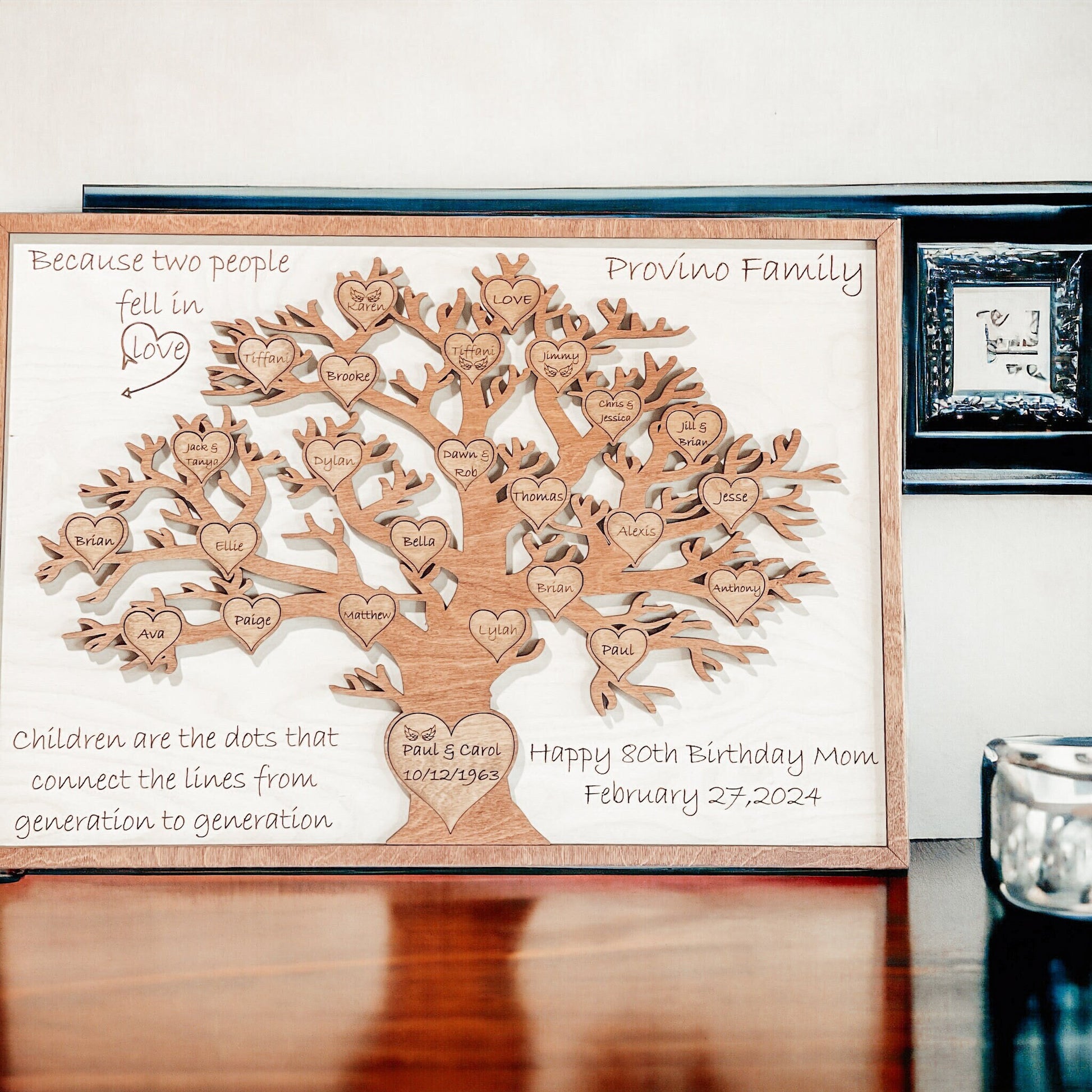 Personalized Family Tree, Family Tree Sign, Family Keepsake, Mother's Day Gift, Family Sign, Family Gift, Wooden Tree, Adoption Gift