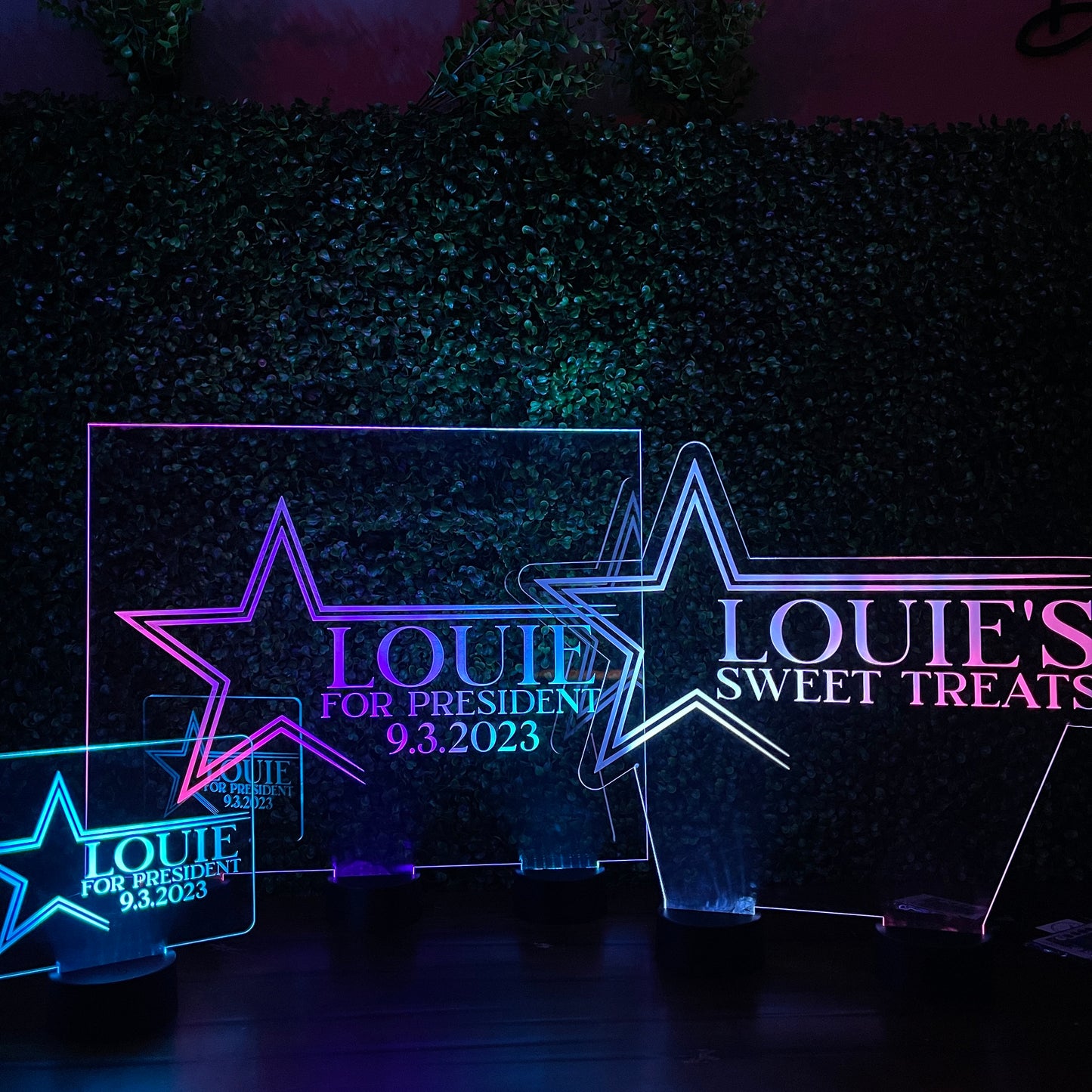 LED Centerpiece, Sweet 16, Bar Mitzvah, Acrylic LED, Graduation, Birthday Party, Centerpiece, Quinceñera Centerpiece, Wedding, Table Numbers