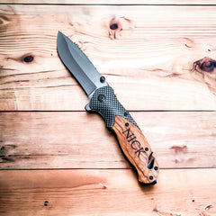 Engraved Pocket Knife | Personalized Hunting Knife & Boyfriend Gift