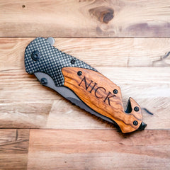 Engraved Pocket Knife | Personalized Hunting Knife & Boyfriend Gift