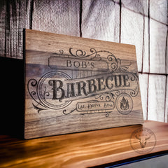 Personalized Fathers Day Gift | BBQ Cutting Board for Men, BBQ Gift