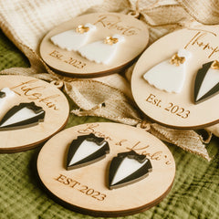 Newlywed Christmas Ornament - Wedding Keepsake Gift for Bride & Groom