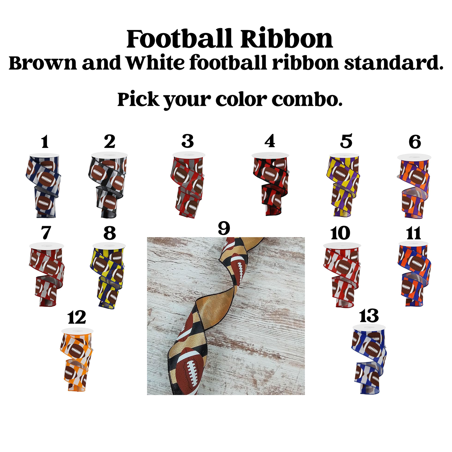 Football Door Hanger | Football Wreath | Football Sign - DyeandPine