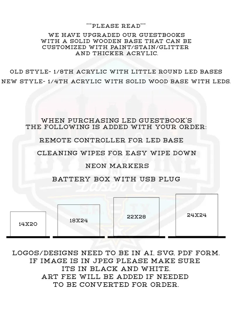 Custom LED Guestbook Alternative | Personalized LED Centerpiece