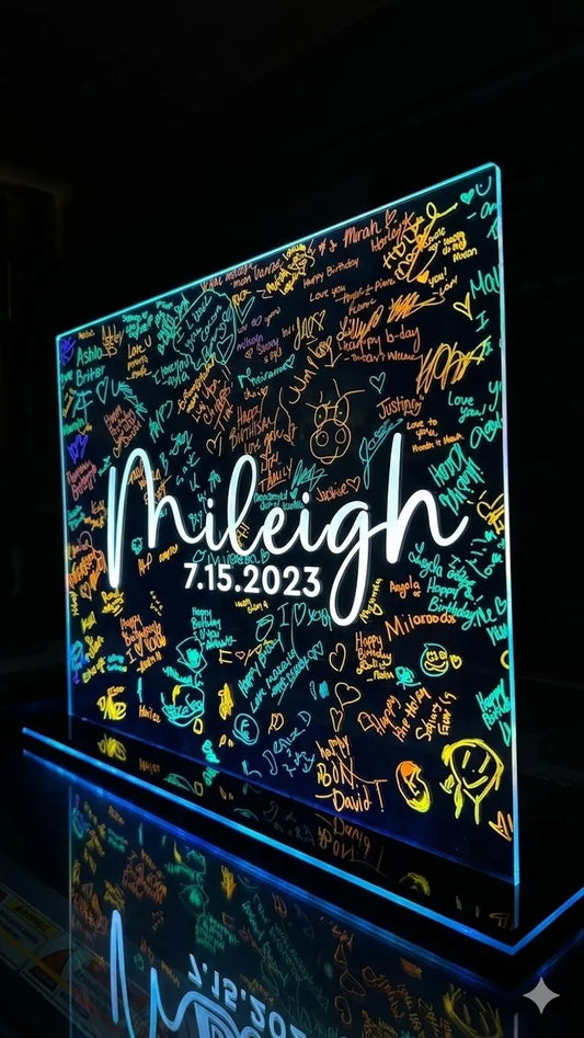 Custom LED Guestbook Alternative | Personalized LED Centerpiece