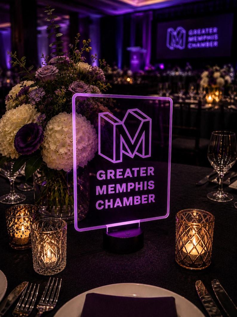 Custom LED Centerpieces | Acrylic LED Table Centerpieces for Wedding & Events