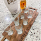 Shot Glass Holder, Shot Serving Tray, Shot Flight, Tequila Serving Tray, Housewarming Gift, Gift for Dad, Party Shot Tray, Personalized GIft - DyeandPine