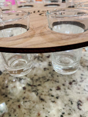 Shot Glass Holder, Shot Serving Tray, Shot Flight, Tequila Serving Tray, Housewarming Gift, Gift for Dad, Party Shot Tray, Personalized GIft