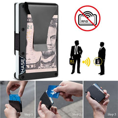 Personalized RFID Metal Wallet | Engraved Design | RFID Blocking