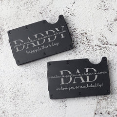Personalized RFID Metal Wallet | Engraved Design | RFID Blocking