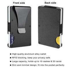 Personalized RFID Metal Wallet | Engraved Design | RFID Blocking