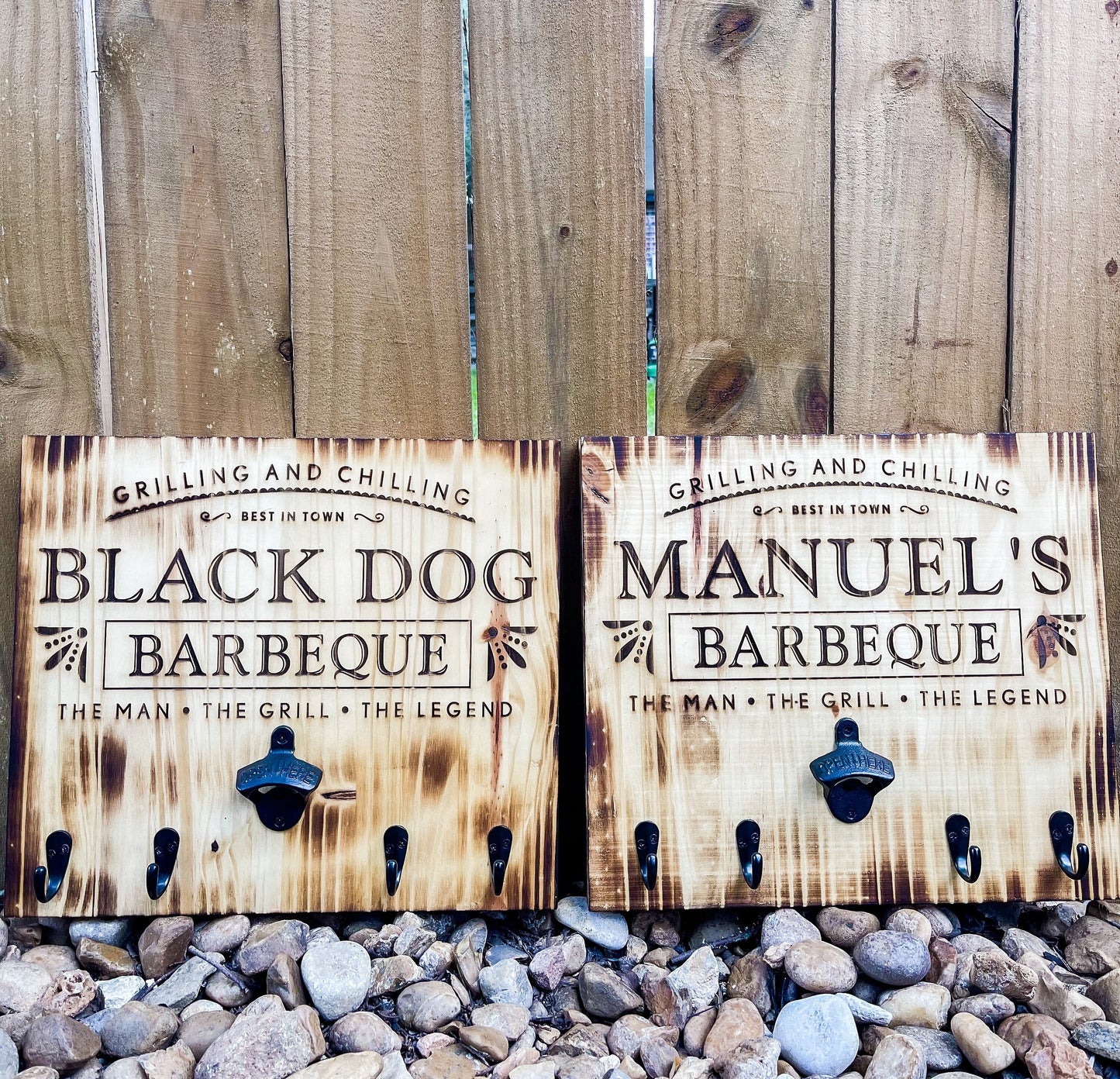 Rustic BBQ Sign, BBQ Utensil Holder, Barbeque Gifts, Personalized BBQ Sign, Gift for Him, Bbq Tool Holder, Bbq Sign, Backyard Barbecue Sign
