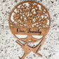 Personalized Family Tree Sign | Custom Gift For Mom & Grandma, Mothers Day | Engraved 3D Hearts - DyeandPine