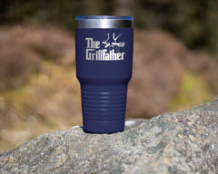 The Grill Father  Tumbler | Gift for Dad, Men, Husband | 30 oz. Stainless Steel