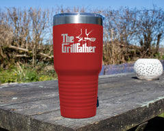 The Grill Father  Tumbler | Gift for Dad, Men, Husband | 30 oz. Stainless Steel