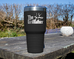 The Grill Father  Tumbler | Gift for Dad, Men, Husband | 30 oz. Stainless Steel