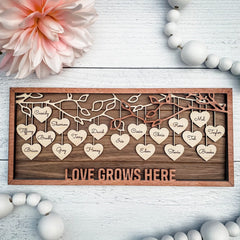 Personalized Family Tree | Grandparents & Adoption Gift | Family Tree Wall Decor