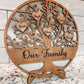 Personalized Family Tree Sign | Custom Gift For Mom & Grandma, Mothers Day | Engraved 3D Hearts - DyeandPine