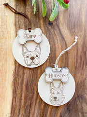 Custom Dog Paw Christmas Ornament - Personalized Pet Ornament for Dogs