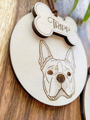 Custom Dog Paw Christmas Ornament - Personalized Pet Ornament for Dogs