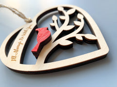 Cardinal Ornament | Personalized Sympathy Gift | Christmas Remembrance