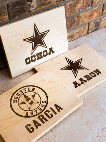 Personalized Football Cutting Board | Gift for Men | Sports Gift