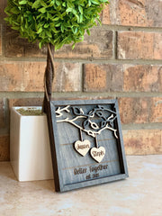 Personalized Wood Couple Name Sign | Valentines & Anniversary Gift
