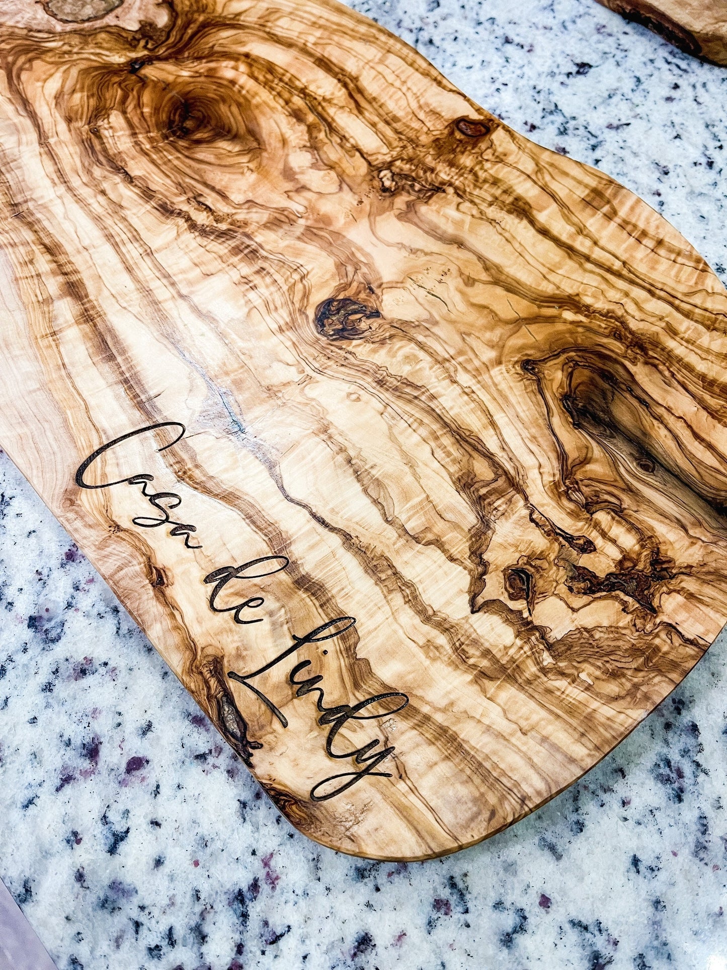 Custom Cutting Board, Custom Olive Wood Cutting Board, Personalized Olive Wood Board, Olive Wood Charcuterie Board, Personalized Olive Board