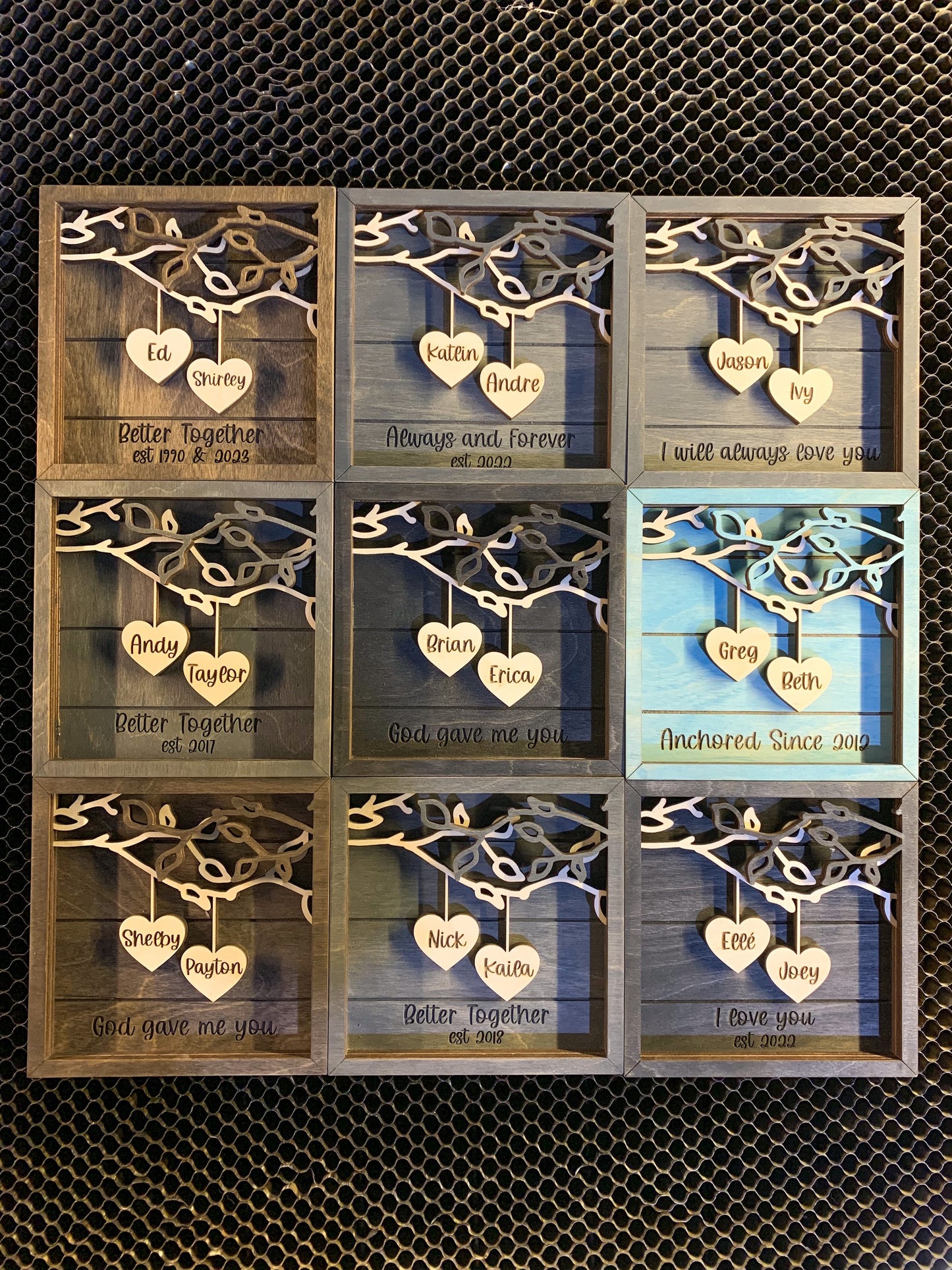 Personalized Wedding Gift, Wedding Gift for Couple, Couple Name Sign, Couple Tree Sign, Valentines Day Gift, Anniversary Gifts, Couple Sign
