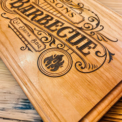 Personalized Fathers Day Gift | BBQ Cutting Board for Men, BBQ Gift