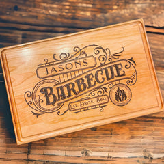 Personalized Fathers Day Gift | BBQ Cutting Board for Men, BBQ Gift