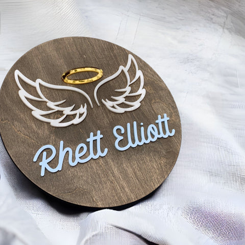 Angel Baby Memorial Sign | Personalized Baby Loss Keepsake | Custom Miscarriage Gift |