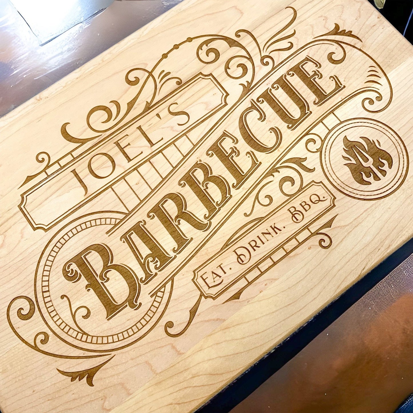 Personalized Fathers Day Gift, Barbeque Cutting Board, Grilling Cutting Board, Meat Carving Board, Steak Cutting Board, BBQ Gift for Men