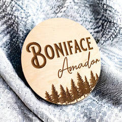 Baby Name Announcement Sign | Newborn Photo Prop