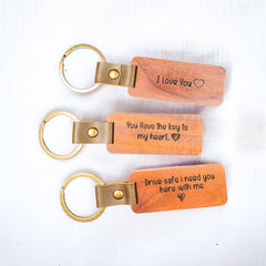 Personalized Wooden Keychain | New Driver Keychain
