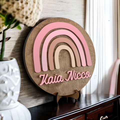 Rainbow Baby Name Sign | Infant Loss Memorial & Gift