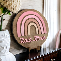 Rainbow Baby Name Sign | Infant Loss Memorial & Gift