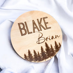 Baby Name Announcement Sign | Newborn Photo Prop