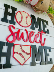 Baseball Door Hanger | Home Sweet Home | Sports Decor